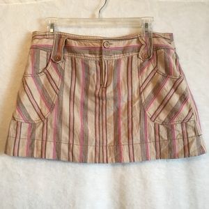 Free People Striped Button Mini Skirt 8